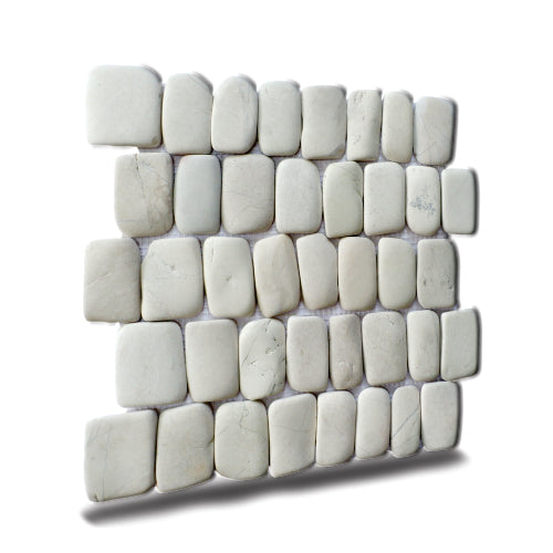 Natural White Stone Mosaic Tile for Wall, Canine White Mosaic Tile