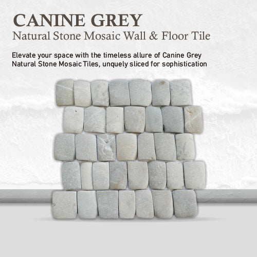 Natural Grey Stone Mosaic Tile for Wall, Canine Grey Floor Tile