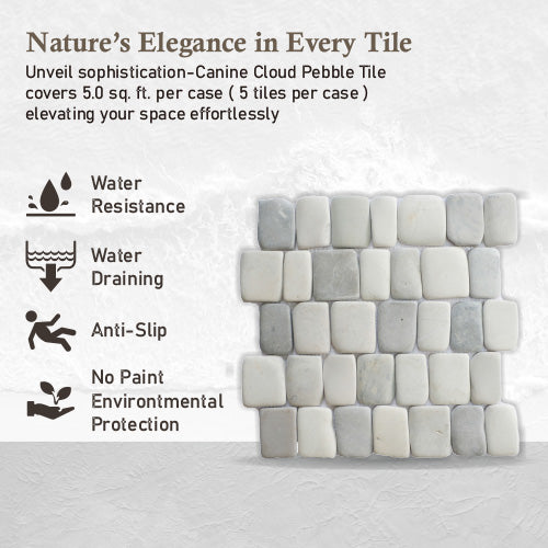 Cloud Stone Mosaic Tile, Canine Natural Stone Tile