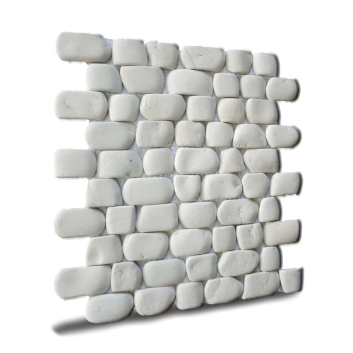Strip White Mosaic Tile for Wall, Strip Stone Mosaic Tiles