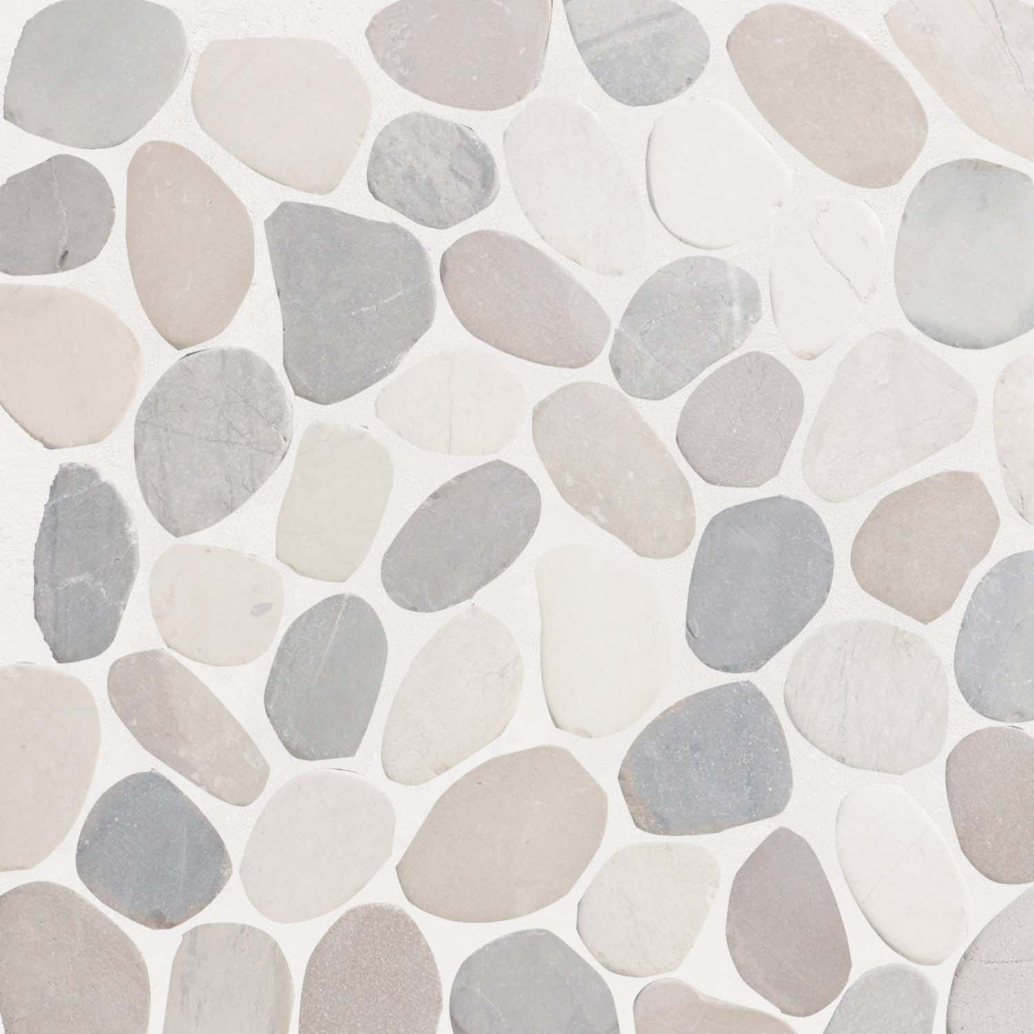 Multicolor Mosaic Tile, Mix Blend Sliced Pebble Wall & Floor Tile