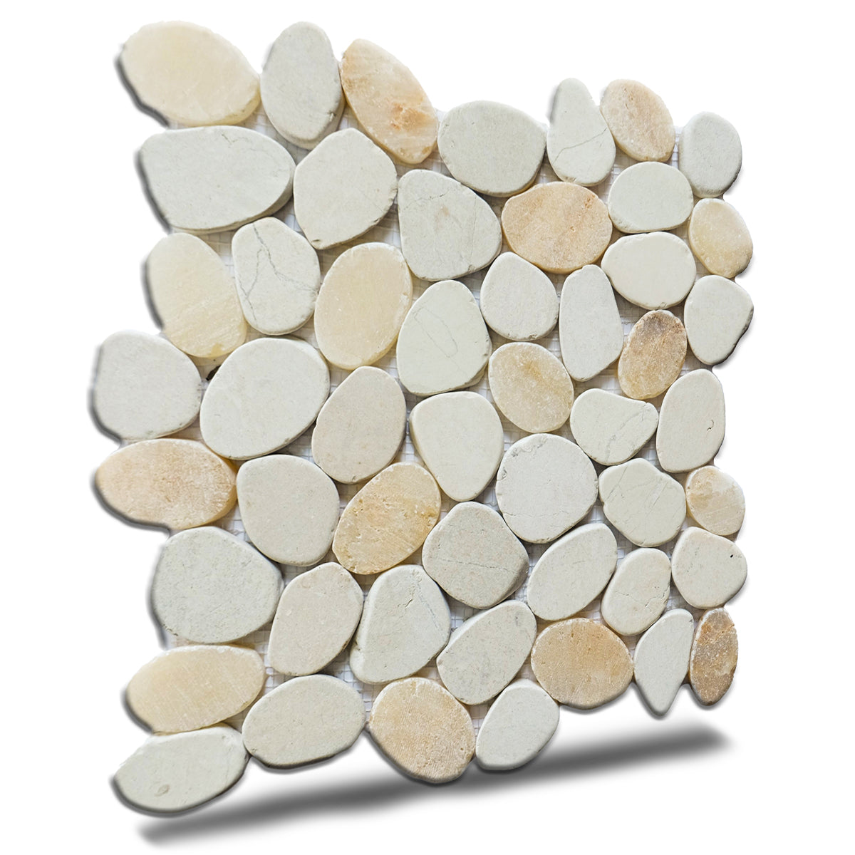 Mosaic Floor Tiles, Oyster Sliced Pebble Mosaic Wall & Floor Tile