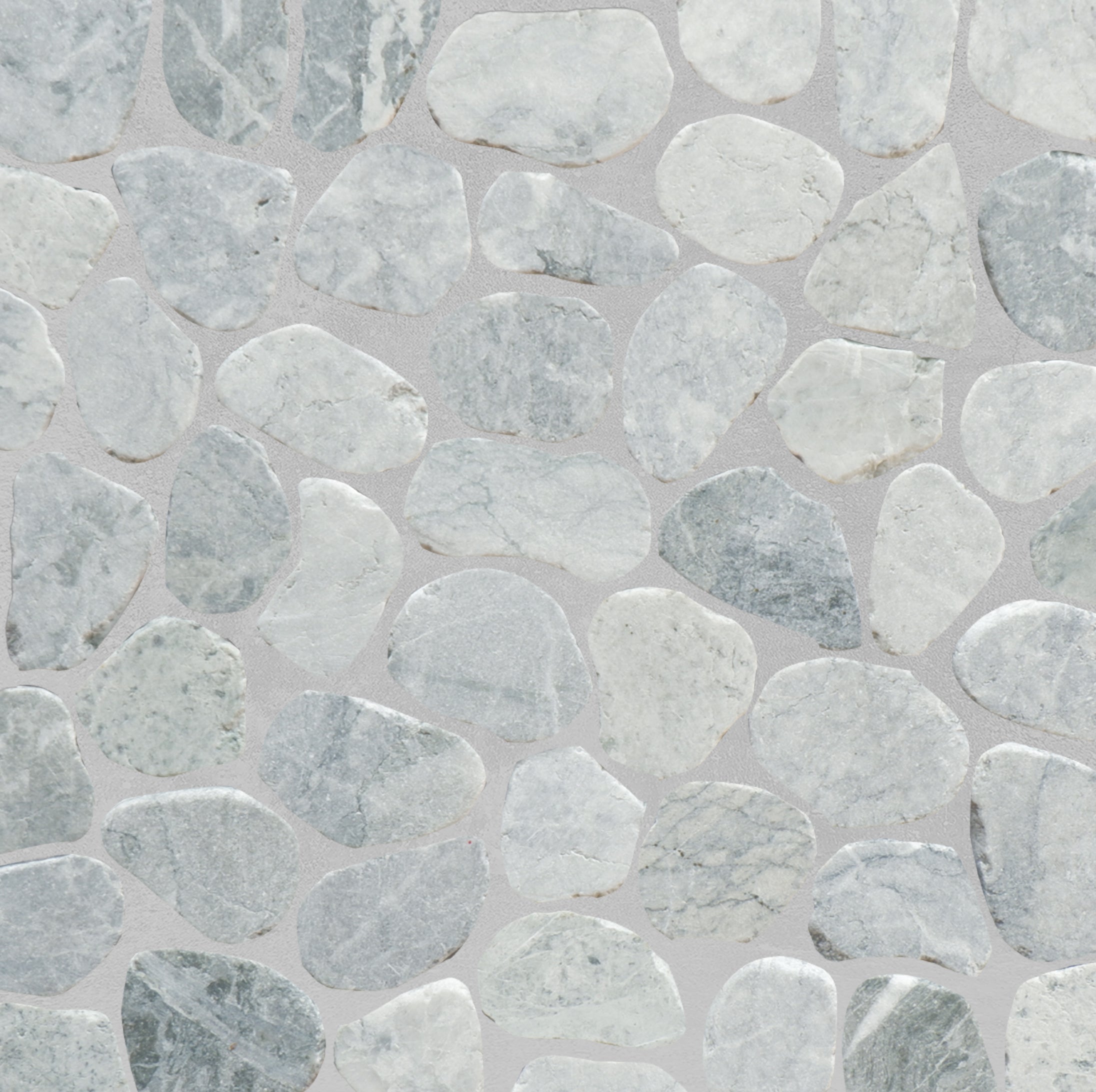 Ice Glacier Sliced Pebble Mosaic Wall & Floor Tile | 5 Tiles per case