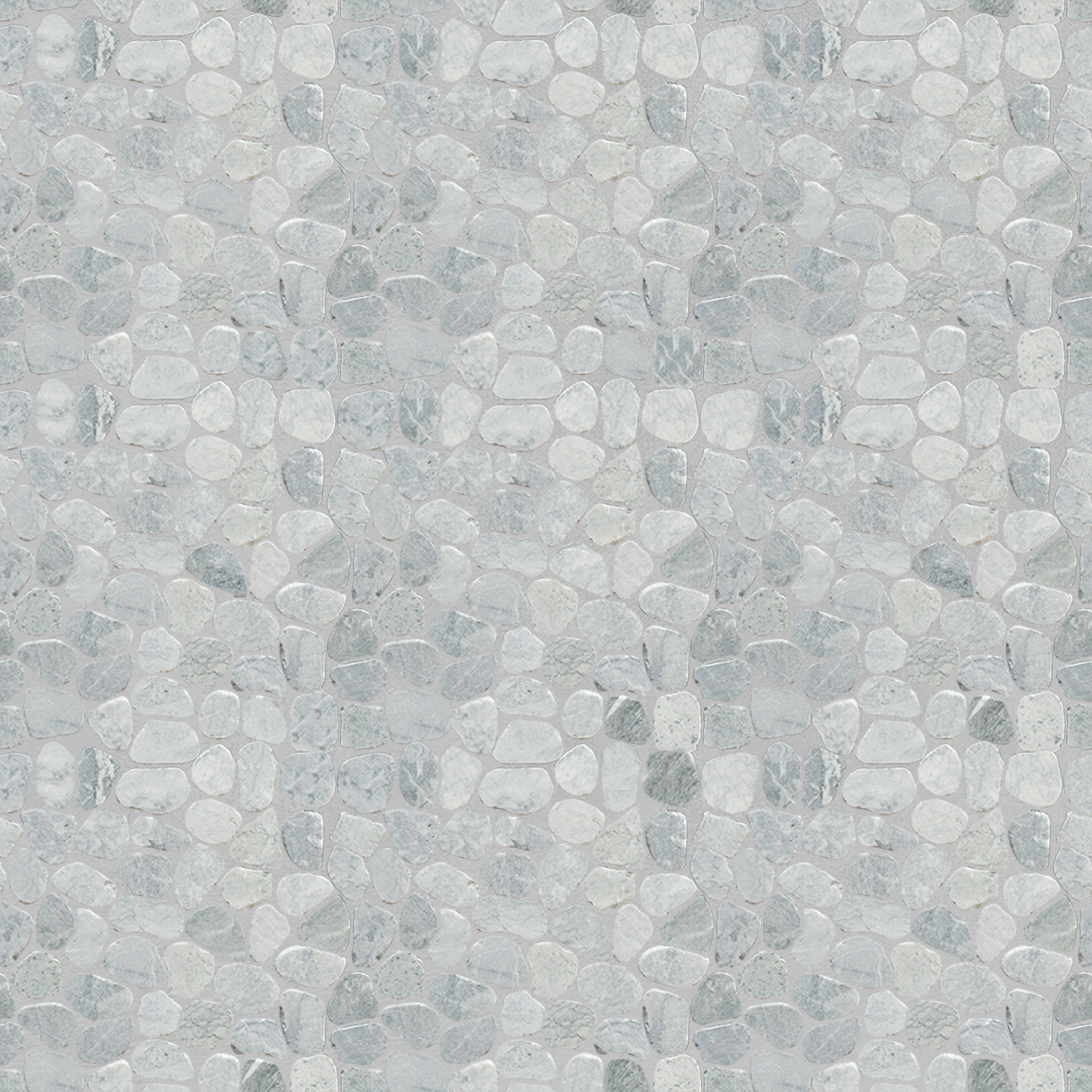 Ice Glacier Sliced Pebble Mosaic Wall & Floor Tile | 5 Tiles per case
