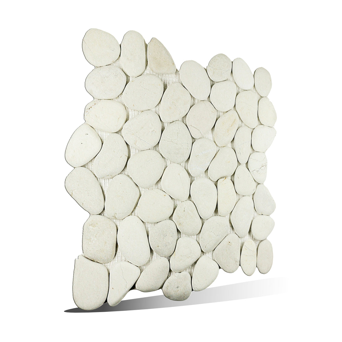 Natural Stone WHITE PEBBLE Mosaic Tile