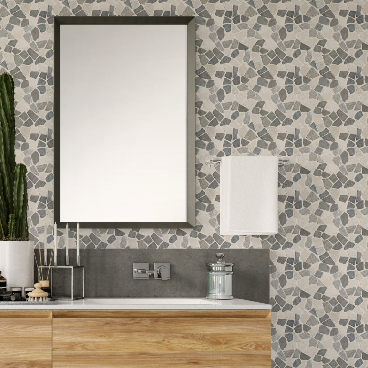 Irregular Stone Mosaic Tile, Awan Random Mosaic Wall Tile