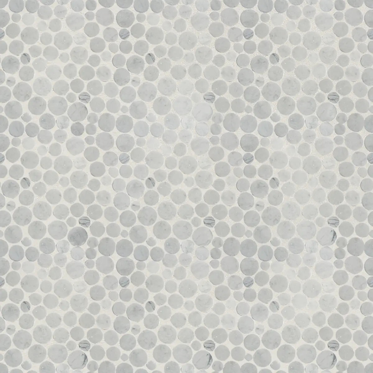 Penny Round Mosaic Tiles, Penny Carrara Mosaic Wall & Floor Tile
