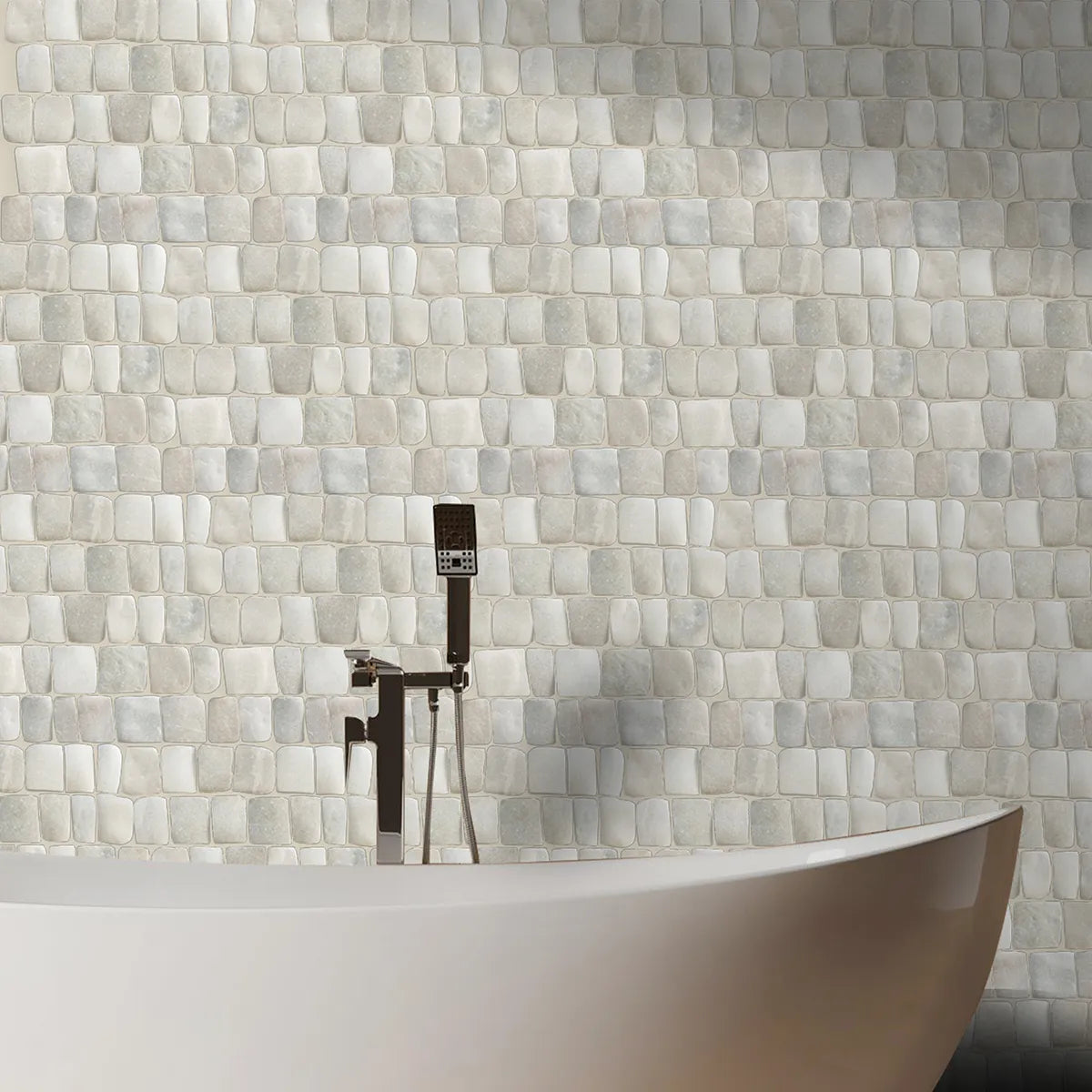 Tan Stone Mosaic Tile for Wall and Floor, Canine Natural Stone Tile