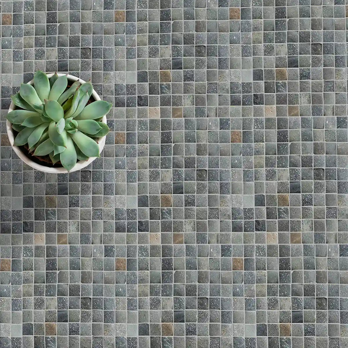 Square Stone Mosaic Tile, Molar 3 Mixed Stone Floor Tile