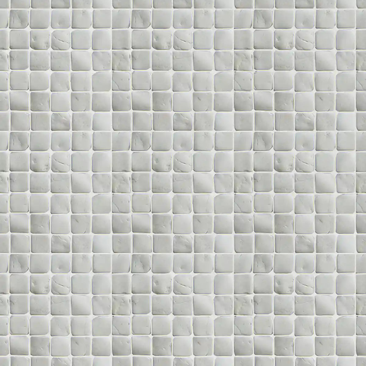 White Natural Stone Mosaic Tile, Molar 5 White Mosaic Tile