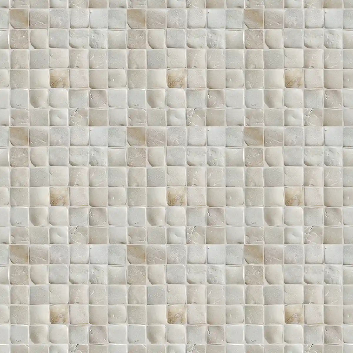 Tan Stone Mosaic Tile for Wall, Molar 5 Natural Stone Floor Tile