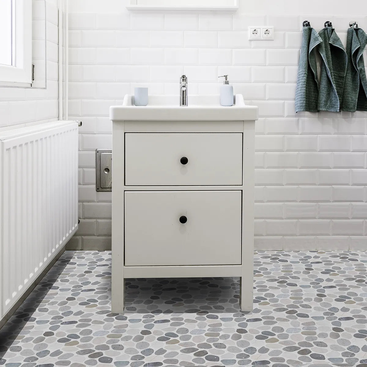 Pebble Mosaic Cloud Tiles, Cloud Sliced Pebble Mosaic Wall Floor Tile