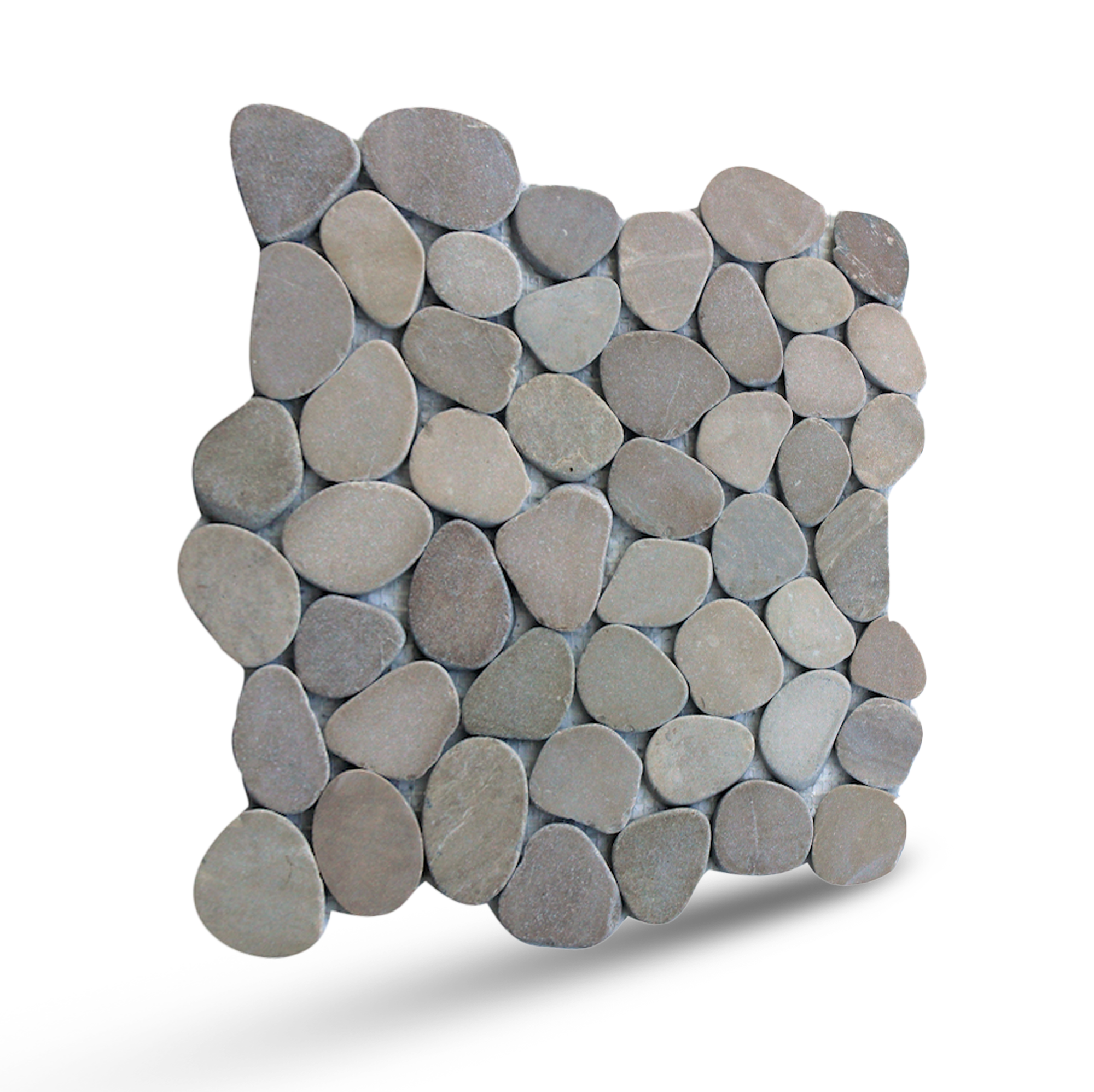 Pebble Tile, Tan Sliced Pebble Mosaic Wall & Floor Tile