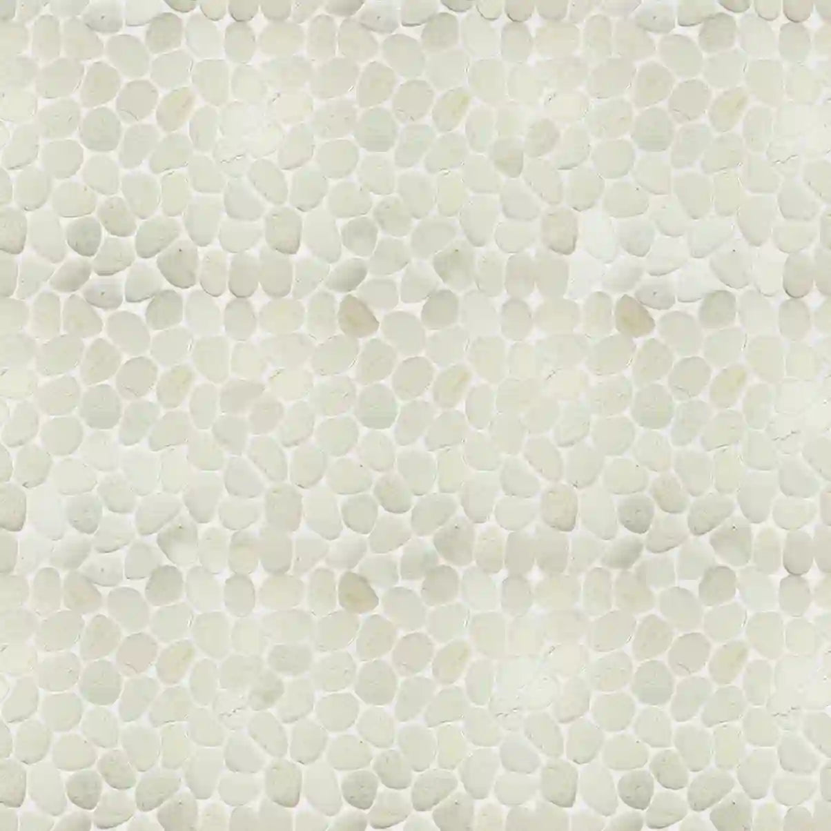 Natural Stone WHITE PEBBLE Mosaic Tile