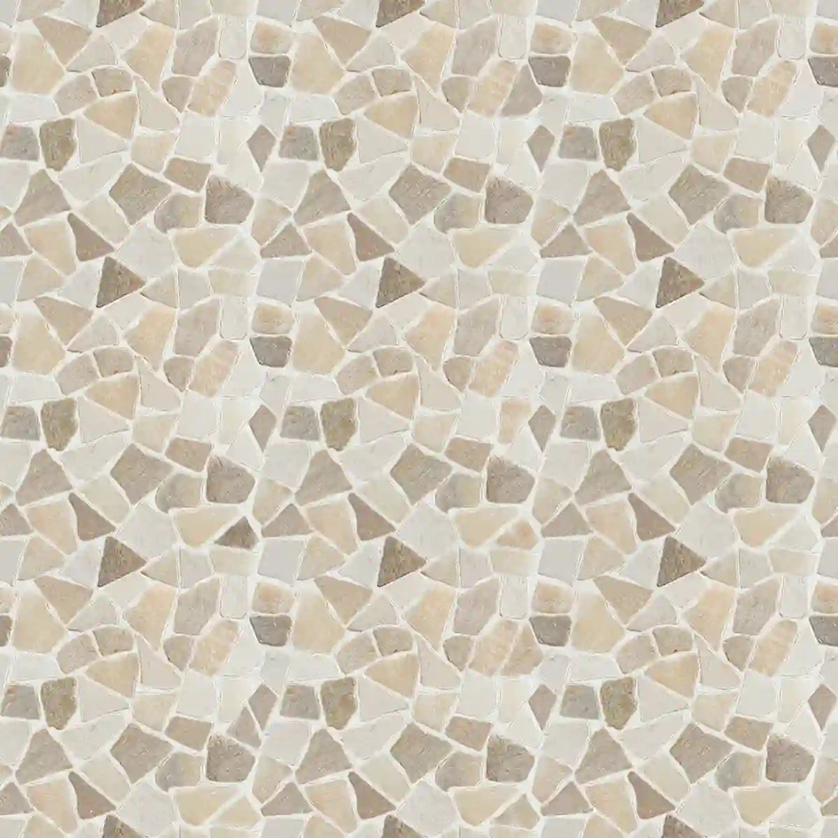 Natural Stone Mosaic Tiles, Sunset Random Mosaic Wall