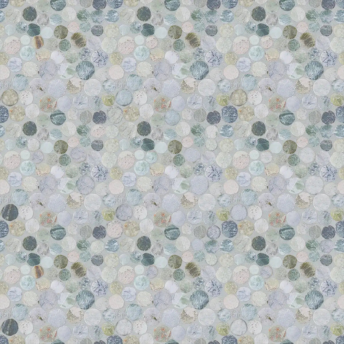 Sea Green Penny Round Tile, Mosaic Wall & Floor Tile