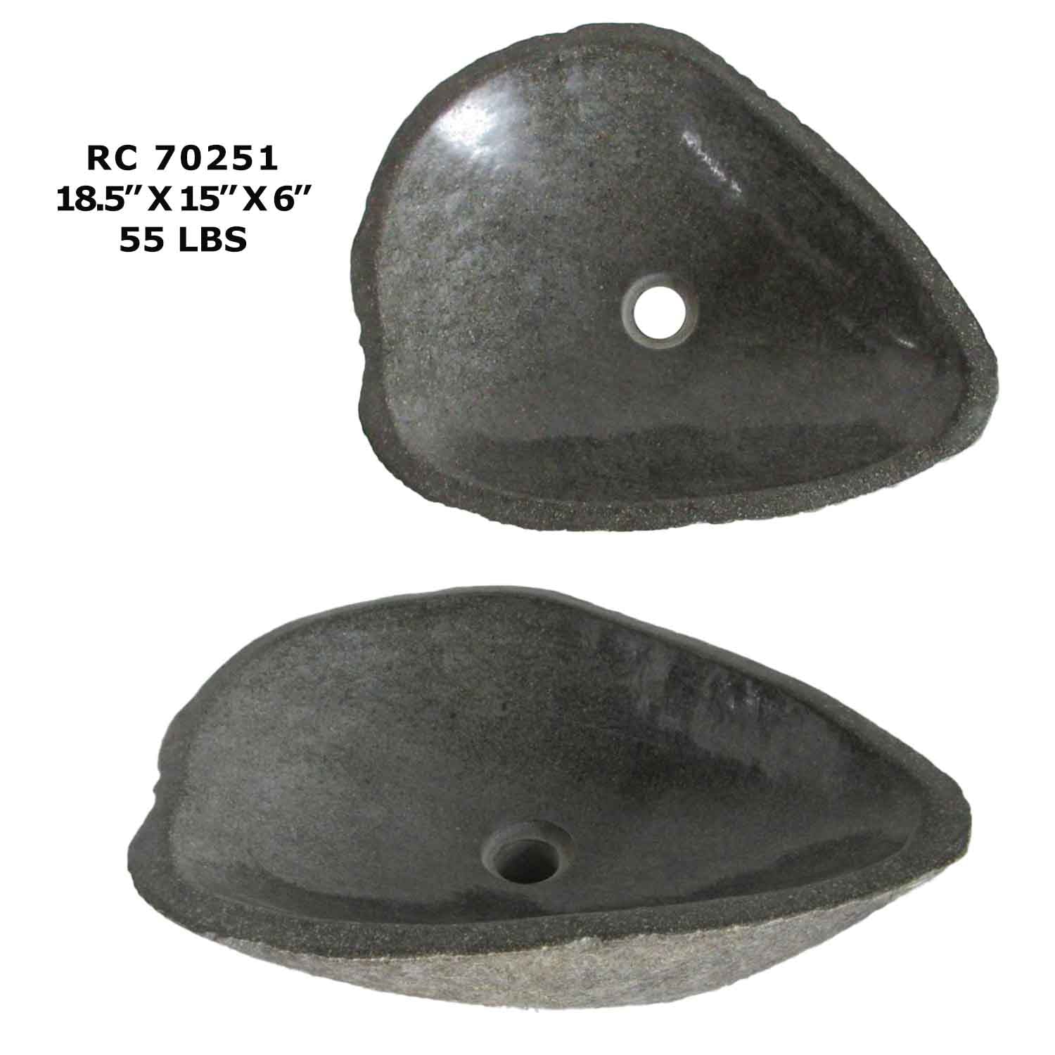 Natural River Stone Modern Vessel Sink for Bathroom - RC70251
