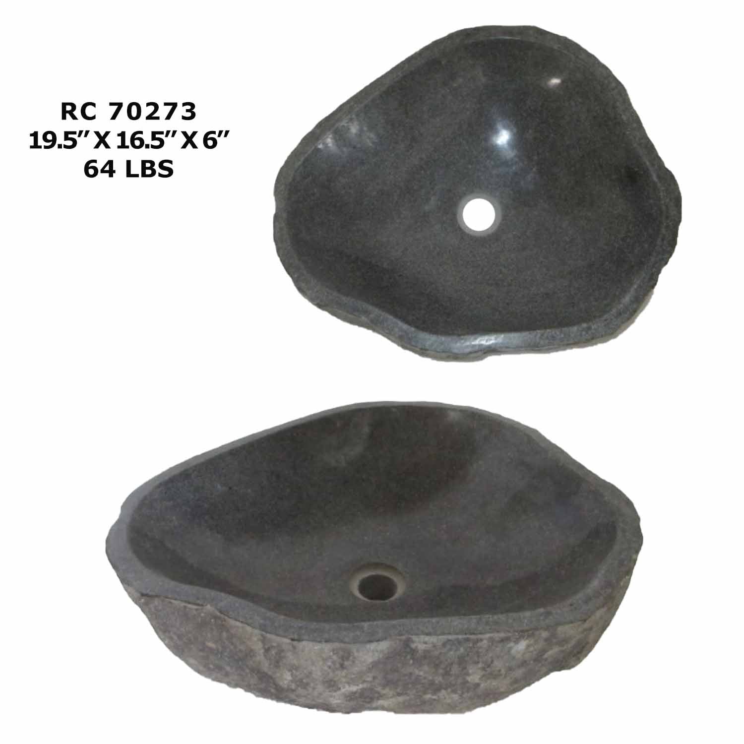 Natural River Stone Sink Bowl for Bathroom - RC70273