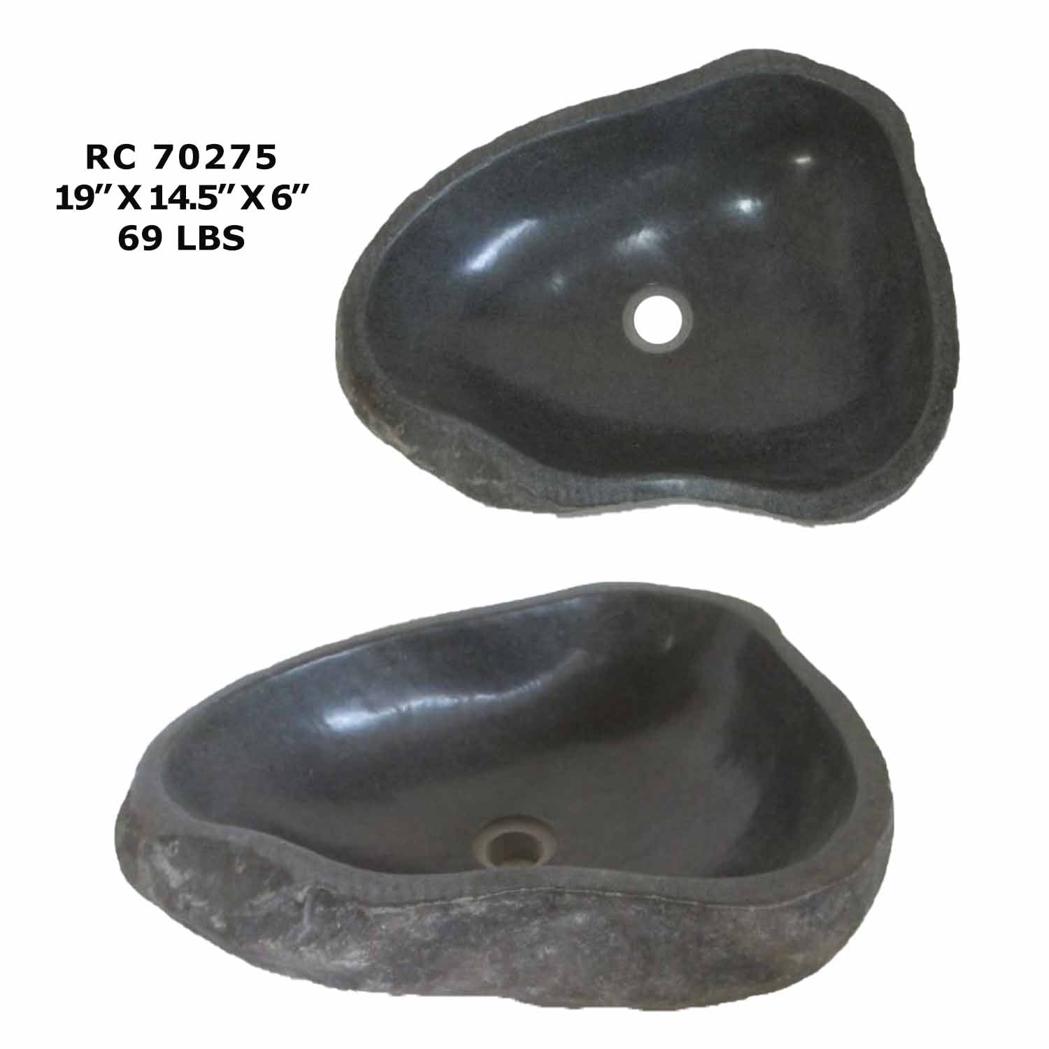 River Rock Sink | Natural Stone Vessel Sink for Bathroom- RC70275