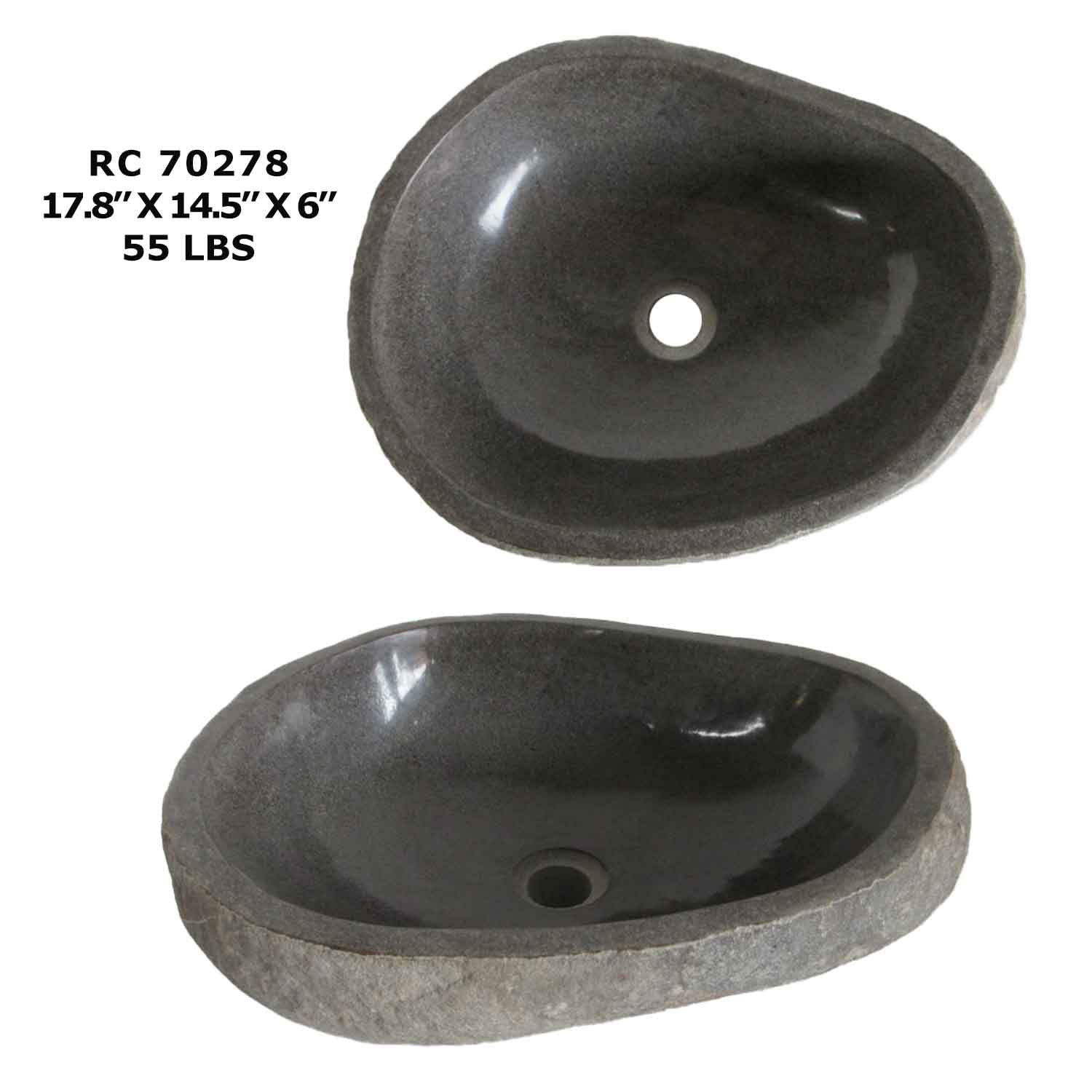 Natural River Stone Wash Basin Sink for Bathroom - RC70278