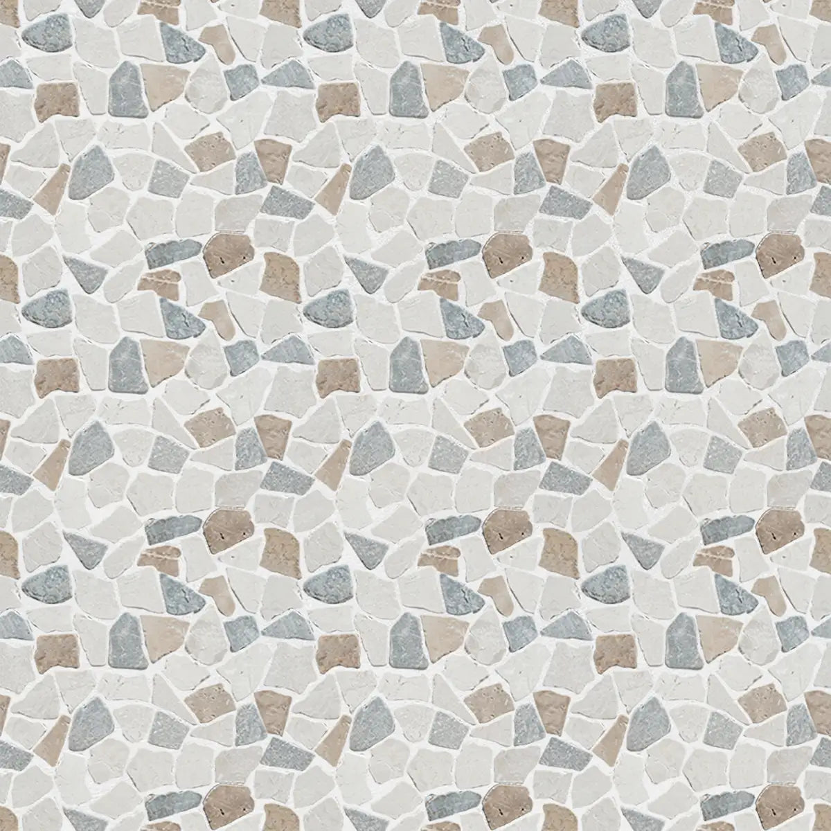 Natural Stone Mosaic Tile, Sea Sand Random Mosaic Wall Tile